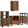 Juego de muebles de baño 4 pcs Madera reciclada maciza