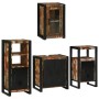 Juego de muebles de baño 4 pcs Madera reciclada maciza