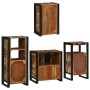 Juego de muebles de baño 4 pcs Madera reciclada maciza
