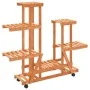 Flower stand with wheels solid fir wood 95x25x101 cm by vidaXL, Pot stands - Ref: Foro24-362864, Price: 45,73 €, Discount: %