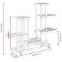 Flower stand with wheels solid fir wood 95x25x101 cm by vidaXL, Pot stands - Ref: Foro24-362864, Price: 45,73 €, Discount: %