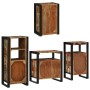 Juego de muebles de baño 4 pcs Madera reciclada maciza