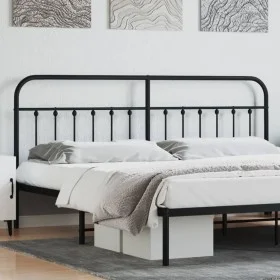 Kopfteil aus schwarzem Metall, 200 cm von vidaXL, Kopf- und Fußteile - Ref: Foro24-352616, Preis: 43,05 €, Rabatt: %
