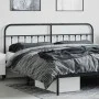 Black metal headboard 200 cm by vidaXL, Headboards and footboards - Ref: Foro24-352616, Price: 43,05 €, Discount: %