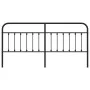 Black metal headboard 200 cm by vidaXL, Headboards and footboards - Ref: Foro24-352616, Price: 43,05 €, Discount: %