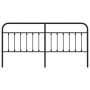 Kopfteil aus schwarzem Metall, 200 cm von vidaXL, Kopf- und Fußteile - Ref: Foro24-352616, Preis: 43,67 €, Rabatt: %