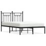 Estructura de cama con cabecero metal negro 120x190 cm de vidaXL, Camas y somieres - Ref: Foro24-353534, Precio: 110,72 €, De...