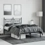 Bed frame with black metal headboard 120x190 cm by vidaXL, Beds and slatted bases - Ref: Foro24-353534, Price: 108,97 €, Disc...