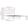 Bed frame with black metal headboard 120x190 cm by vidaXL, Beds and slatted bases - Ref: Foro24-353534, Price: 108,97 €, Disc...