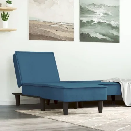 Blue velvet chaise lounge sofa by vidaXL, Daybeds - Ref: Foro24-352834, Price: 134,31 €, Discount: %