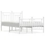 Estructura cama metal con cabecero y estribo blanco 120x190 cm de vidaXL, Camas y somieres - Ref: Foro24-353601, Precio: 123,...