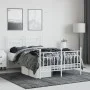 Estructura cama metal con cabecero y estribo blanco 120x190 cm de vidaXL, Camas y somieres - Ref: Foro24-353601, Precio: 123,...