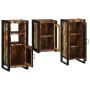 Juego de muebles de baño 3 pcs Madera reciclada maciza