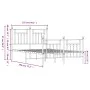 Estructura cama metal con cabecero y estribo blanco 120x190 cm de vidaXL, Camas y somieres - Ref: Foro24-353601, Precio: 123,...