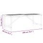 Mesa de comedor madera maciza de acacia 200x90x74 cm