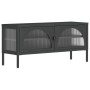 TV-Schrank aus schwarzem Glas und Stahl, 105 x 35 x 50 cm von vidaXL, TV-Möbel - Ref: Foro24-352998, Preis: 157,68 €, Rabatt: %