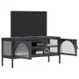 Black glass and steel TV cabinet 105x35x50 cm by vidaXL, TV Furniture - Ref: Foro24-352998, Price: 155,21 €, Discount: %