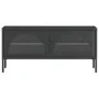 Black glass and steel TV cabinet 105x35x50 cm by vidaXL, TV Furniture - Ref: Foro24-352998, Price: 155,21 €, Discount: %
