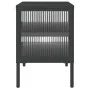 Black glass and steel TV cabinet 105x35x50 cm by vidaXL, TV Furniture - Ref: Foro24-352998, Price: 155,21 €, Discount: %
