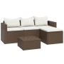 Brown synthetic rattan garden furniture set by vidaXL, Garden sets - Ref: Foro24-362329, Price: 318,16 €, Discount: %