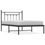 Estructura de cama con cabecero metal negro 107x203 cm de vidaXL, Camas y somieres - Ref: Foro24-353533, Precio: 86,89 €