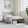 Estructura de cama con cabecero metal negro 107x203 cm de vidaXL, Camas y somieres - Ref: Foro24-353533, Precio: 86,89 €