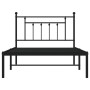 Estructura de cama con cabecero metal negro 107x203 cm de vidaXL, Camas y somieres - Ref: Foro24-353533, Precio: 86,89 €