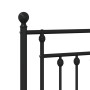 Estructura de cama con cabecero metal negro 107x203 cm de vidaXL, Camas y somieres - Ref: Foro24-353533, Precio: 86,89 €