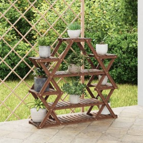 Solid fir wood flower stand 110x25x105 cm by vidaXL, Pot stands - Ref: Foro24-362877, Price: 42,60 €, Discount: %