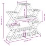 Soporte para flores de madera maciza abeto 110x25x105 cm de vidaXL, Soportes para macetas - Ref: Foro24-362877, Precio: 45,30...