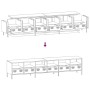 Mueble TV acero laminado en frío verde oliva 202x39x43,5 cm