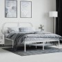 Metallbettgestell mit weißem Kopfteil 140x190 cm von vidaXL, Betten und Lattenroste - Ref: Foro24-353684, Preis: 97,50 €, Rab...
