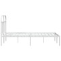 Metallbettgestell mit weißem Kopfteil 140x190 cm von vidaXL, Betten und Lattenroste - Ref: Foro24-353684, Preis: 97,50 €, Rab...