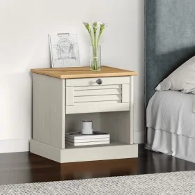 VIGO Nachttisch aus massivem weißem Kiefernholz 42x35x42 cm von vidaXL, Nachttische - Ref: Foro24-353155, Preis: 53,39 €, Rab...