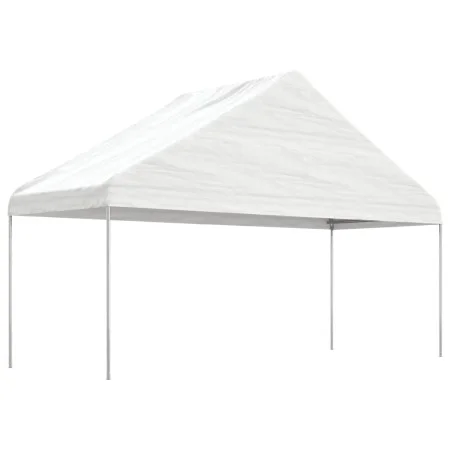 Gazebo with white polyethylene roof 5.88x2.23x3.75 m by vidaXL, Tents and gazebos - Ref: Foro24-362639, Price: 188,19 €, Disc...