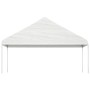 Gazebo with white polyethylene roof 5.88x2.23x3.75 m by vidaXL, Tents and gazebos - Ref: Foro24-362639, Price: 186,79 €, Disc...
