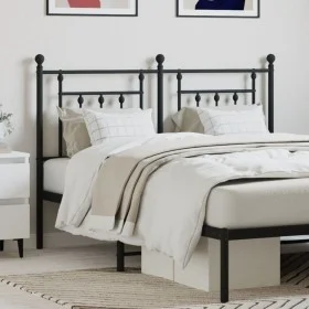 Black metal headboard 140 cm by vidaXL, Headboards and footboards - Ref: Foro24-353570, Price: 45,40 €, Discount: %
