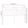 Kopfteil aus schwarzem Metall, 140 cm von vidaXL, Kopf- und Fußteile - Ref: Foro24-353570, Preis: 45,40 €, Rabatt: %