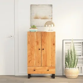 Sideboard with iron drawer and solid acacia wood 60x33x100 cm by vidaXL, Sideboards - Ref: Foro24-352934, Price: 223,41 €, Di...