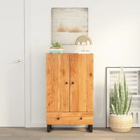 Sideboard with iron drawer and solid acacia wood 60x33x100 cm by vidaXL, Sideboards - Ref: Foro24-352934, Price: 223,41 €, Di...