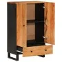 Sideboard with iron drawer and solid acacia wood 60x33x100 cm by vidaXL, Sideboards - Ref: Foro24-352934, Price: 223,41 €, Di...