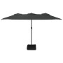 Sombrilla doble gris antracita 449x245 cm de vidaXL, Sombrillas - Ref: Foro24-362947, Precio: 197,93 €, Descuento: %