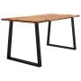 Mesa de comedor con borde vivo madera maciza acacia 160x80x75cm de vidaXL, Mesas de cocina y de comedor - Ref: Foro24-353290,...
