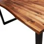 Mesa de comedor con borde vivo madera maciza acacia 160x80x75cm de vidaXL, Mesas de cocina y de comedor - Ref: Foro24-353290,...
