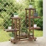 Blumenständer mit Rädern aus massivem Tannenholz 95x25x101 cm von vidaXL, Topfständer - Ref: Foro24-362863, Preis: 47,76 €, R...