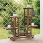 Flower stand with wheels solid fir wood 95x25x101 cm by vidaXL, Pot stands - Ref: Foro24-362863, Price: 40,43 €, Discount: %