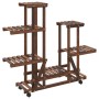 Flower stand with wheels solid fir wood 95x25x101 cm by vidaXL, Pot stands - Ref: Foro24-362863, Price: 40,43 €, Discount: %