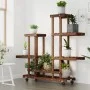 Blumenständer mit Rädern aus massivem Tannenholz 95x25x101 cm von vidaXL, Topfständer - Ref: Foro24-362863, Preis: 47,76 €, R...