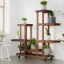 Blumenständer mit Rädern aus massivem Tannenholz 95x25x101 cm von vidaXL, Topfständer - Ref: Foro24-362863, Preis: 43,75 €, R...