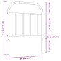Kopfteil aus weißem Metall, 75 cm von vidaXL, Kopf- und Fußteile - Ref: Foro24-353710, Preis: 22,30 €, Rabatt: %